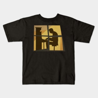 Sonokinetic Saul Bass Style Pianist Kids T-Shirt